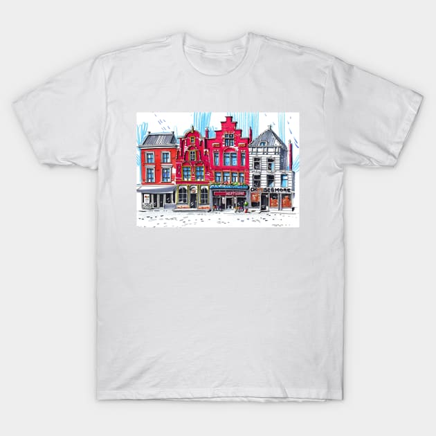 Urban sketch | Delft | Holland T-Shirt by BlueInkStudio